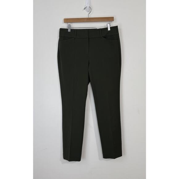 NWT LOFT Curvy Skinny Ankle Trousers Size 8 Forest Green Mid Rise - Picture 2 of 14